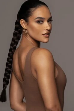 Pecan Alo Double Layer Jumpsuit -Jluxlabel Dress Shop PRODUCT FEB252022 196