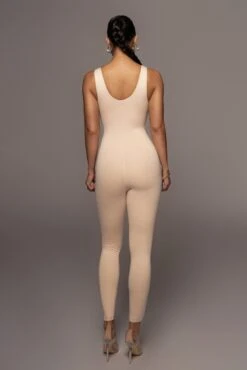 Cream Alo Double Layer Jumpsuit -Jluxlabel Dress Shop PRODUCT FEB252022 201