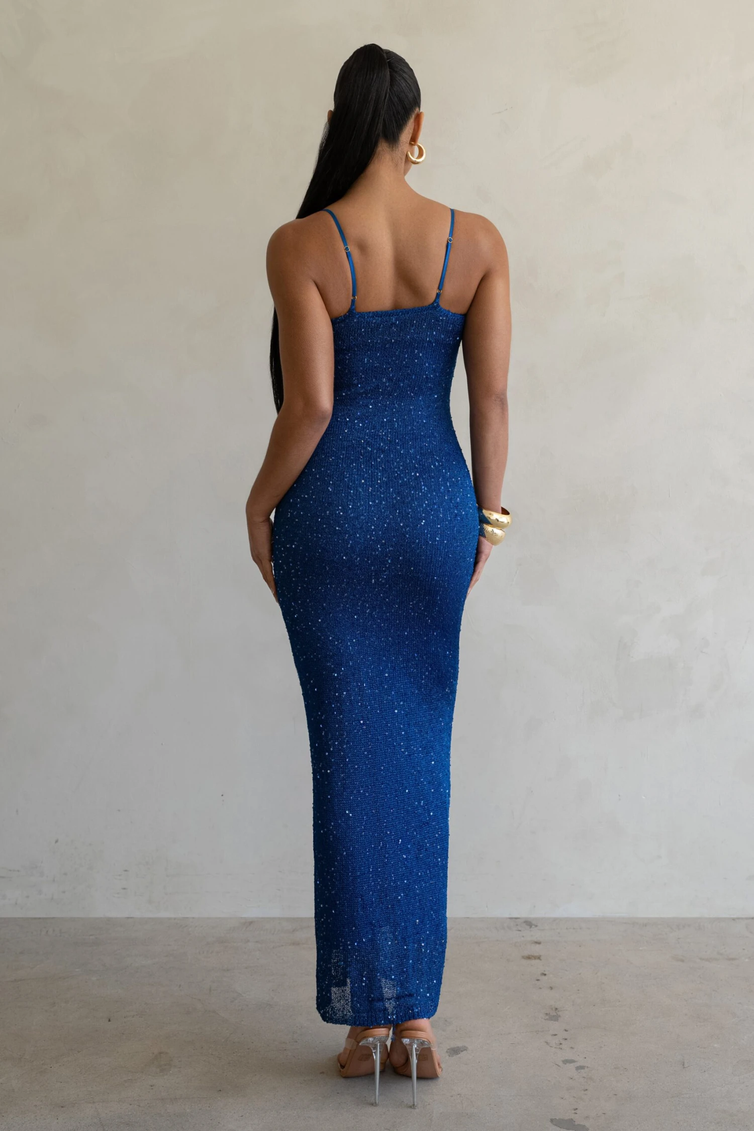 Blue Noemie Sequin Maxi Dress 9 Blue Noemie Sequin Maxi Dress - Image 7