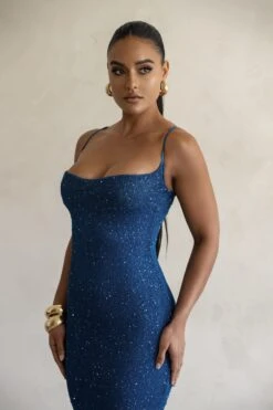 Blue Noemie Sequin Maxi Dress 12 Blue Noemie Sequin Maxi Dress -Jluxlabel Dress Shop PRODUCT FEB282023 CROCHET2 107