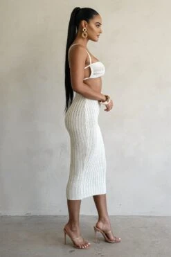 Off White Coastal Escape Dress -Jluxlabel Dress Shop PRODUCT FEB282023 CROCHET2 18