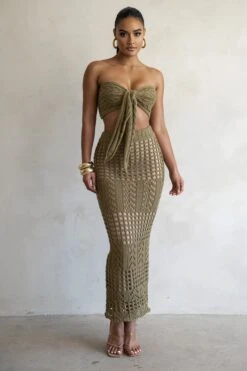 Olive Caribbean Skies Skirt Set -Jluxlabel Dress Shop PRODUCT FEB282023 CROCHET2 2