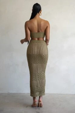 Olive Caribbean Skies Skirt Set -Jluxlabel Dress Shop PRODUCT FEB282023 CROCHET2 5