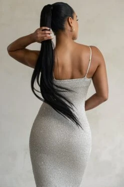 Beige Noemie Sequin Maxi Dress -Jluxlabel Dress Shop PRODUCT FEB282023 CROCHET2 55