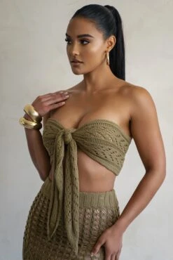 Olive Caribbean Skies Skirt Set -Jluxlabel Dress Shop PRODUCT FEB282023 CROCHET2 7