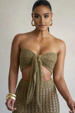 Olive Caribbean Skies Skirt Set -Jluxlabel Dress Shop PRODUCT FEB282023 CROCHET2 8