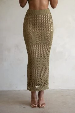 Olive Caribbean Skies Skirt Set -Jluxlabel Dress Shop PRODUCT FEB282023 CROCHET2 9