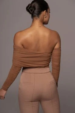 Pecan Sheer Perfection Bodysuit -Jluxlabel Dress Shop PRODUCT JAN102022 49