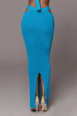 Blue Nikole Ribbed Skirt Set -Jluxlabel Dress Shop PRODUCT JAN192023 67
