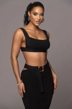 Black Nikole Ribbed Skirt Set 28 Black Nikole Ribbed Skirt Set -Jluxlabel Dress Shop PRODUCT JAN192023 7