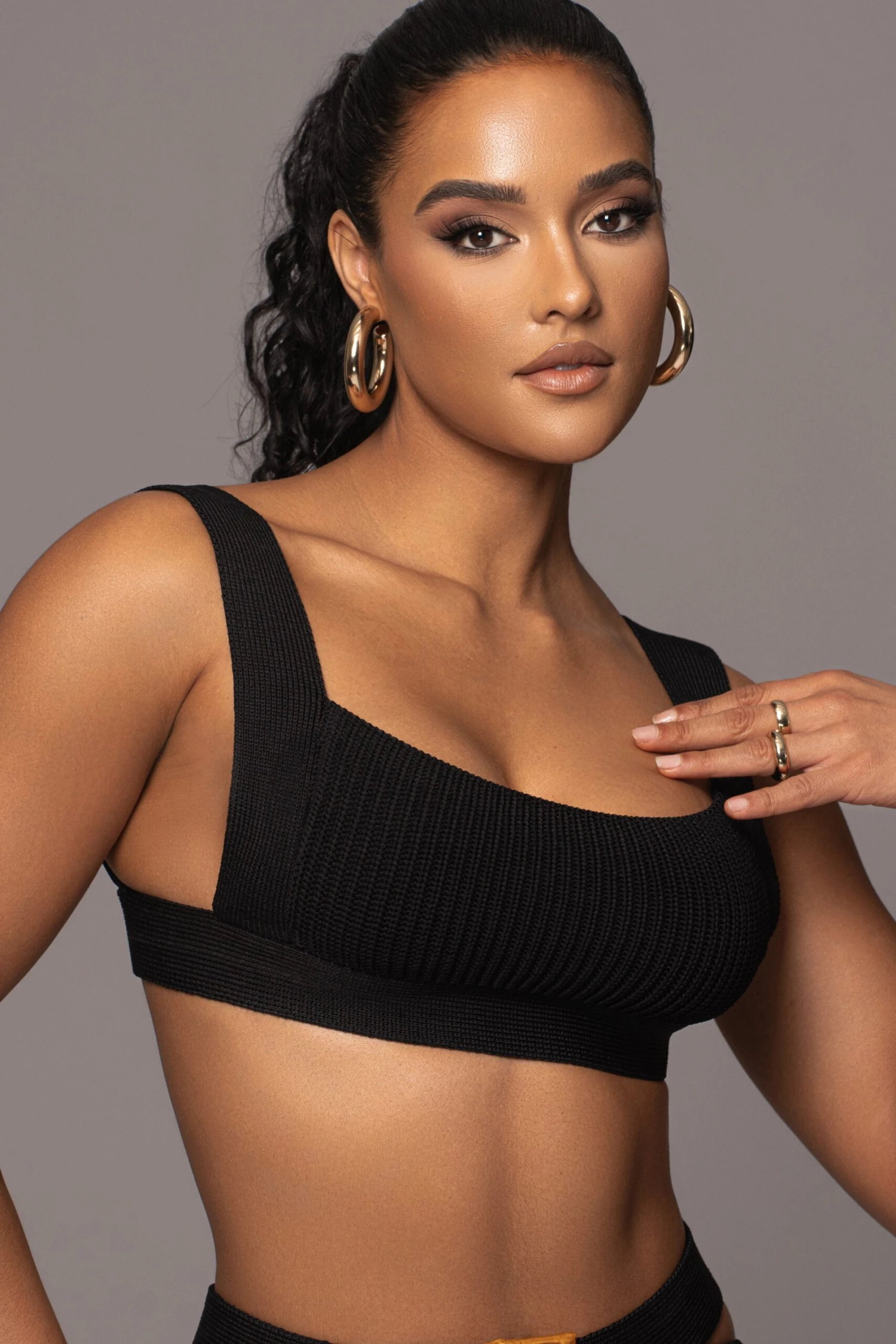 Black Nikole Ribbed Skirt Set 11 Black Nikole Ribbed Skirt Set - Image 9