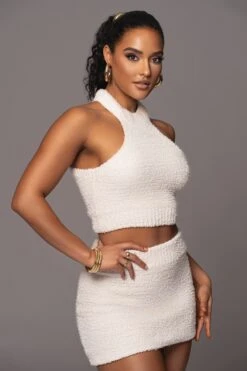 Ivory Cross Paths Plush Three-Piece Set 26 Ivory Cross Paths Plush Three-Piece Set -Jluxlabel Dress Shop PRODUCT JAN192023 81