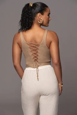 Taupe Juliette Knit Belted One Piece -Jluxlabel Dress Shop PRODUCT JAN192023 89