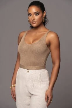 Taupe Juliette Knit Belted One Piece -Jluxlabel Dress Shop PRODUCT JAN192023 91