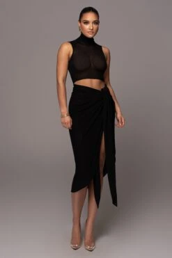 Black Barely There Turtleneck Top -Jluxlabel Dress Shop PRODUCT JAN252023 NEWARRIVALS 219