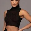 Black Barely There Turtleneck Top -Jluxlabel Dress Shop PRODUCT JAN252023 NEWARRIVALS 225