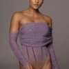 Purple Sheer Perfection Bodysuit -Jluxlabel Dress Shop PRODUCT JAN52022 274