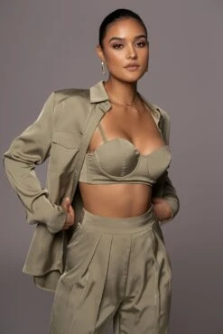 Olive Misty Button Up -Jluxlabel Dress Shop PRODUCT JAN52022 86