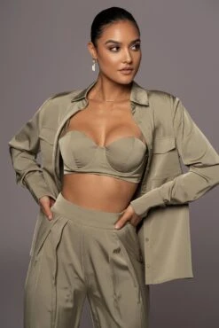 Olive Misty Button Up -Jluxlabel Dress Shop PRODUCT JAN52022 87