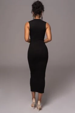 Black Never Better Midi Dress -Jluxlabel Dress Shop PRODUCT JUL112023 CHIFFON 122