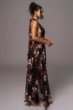 Red Floral Nicoletta Chiffon Maxi Dress -Jluxlabel Dress Shop PRODUCT JUL112023 CHIFFON 23