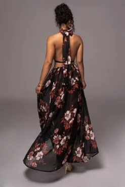 Red Floral Nicoletta Chiffon Maxi Dress -Jluxlabel Dress Shop PRODUCT JUL112023 CHIFFON 25