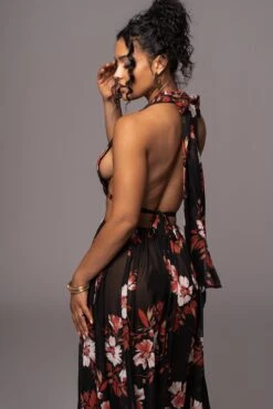 Red Floral Nicoletta Chiffon Maxi Dress -Jluxlabel Dress Shop PRODUCT JUL112023 CHIFFON 26