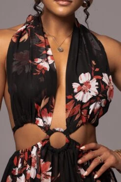 Red Floral Nicoletta Chiffon Maxi Dress -Jluxlabel Dress Shop PRODUCT JUL112023 CHIFFON 28