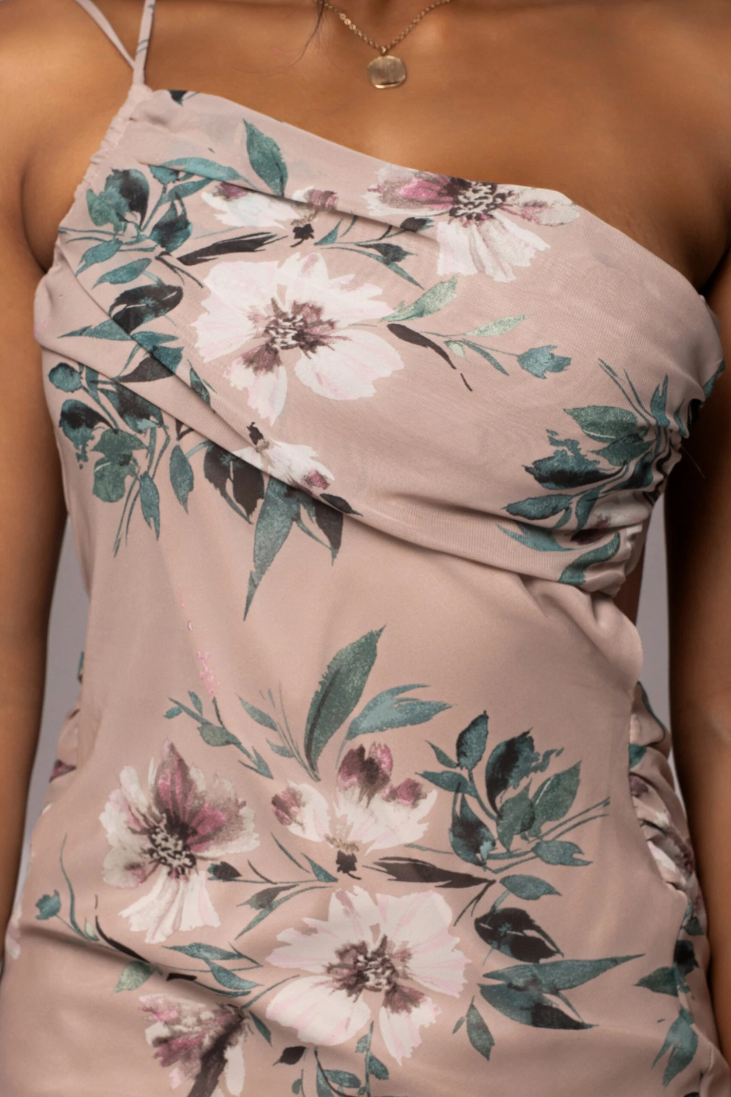 Purple Floral Treasure One Shoulder Dress 11 Purple Floral Treasure One Shoulder Dress - Image 9