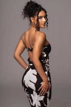 Ivory Floral Break Free Strapless Maxi Dress -Jluxlabel Dress Shop PRODUCT JUL112023 CHIFFON 6