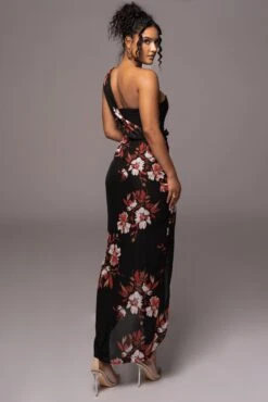 Red Floral Dream Chiffon Dress -Jluxlabel Dress Shop PRODUCT JUL112023 CHIFFON 64