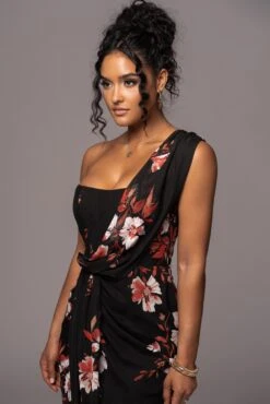 Red Floral Dream Chiffon Dress -Jluxlabel Dress Shop PRODUCT JUL112023 CHIFFON 65