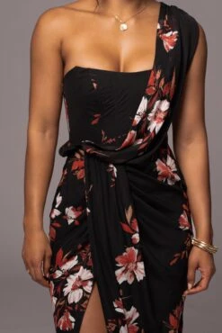 Red Floral Dream Chiffon Dress -Jluxlabel Dress Shop PRODUCT JUL112023 CHIFFON 66