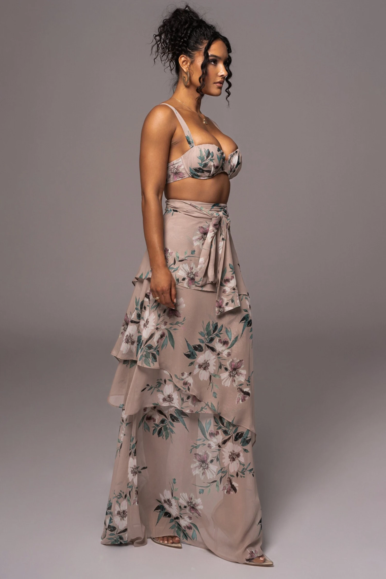 Purple Floral Printed Love Two-Piece Set 12 Purple Floral Printed Love Two-Piece Set - Image 10