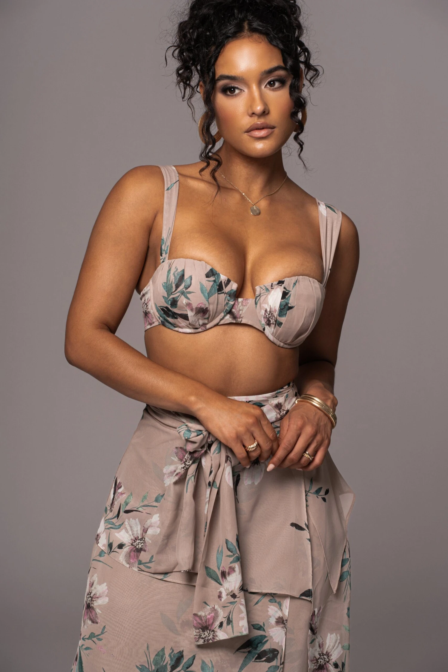 Purple Floral Printed Love Two-Piece Set 13 Purple Floral Printed Love Two-Piece Set - Image 11