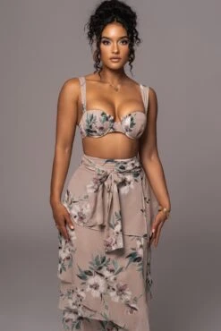 Purple Floral Printed Love Two-Piece Set 27 Purple Floral Printed Love Two-Piece Set -Jluxlabel Dress Shop PRODUCT JUL112023 CHIFFON 78