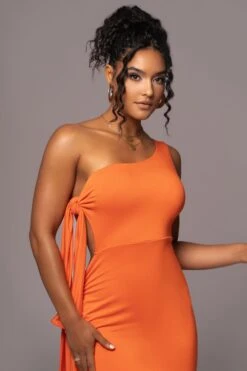 Tangerine Out Of Mind One Shoulder Dress -Jluxlabel Dress Shop PRODUCT JUL112023 NEWARRIVALS 116