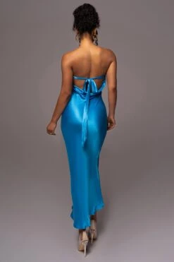 Blue Irina Satin Strapless Maxi Dress -Jluxlabel Dress Shop PRODUCT JUL112023 NEWARRIVALS 14