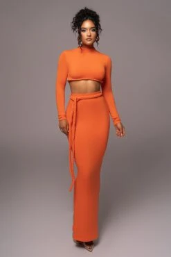 Orange City Love Two-Piece Skirt Set -Jluxlabel Dress Shop PRODUCT JUL112023 NEWARRIVALS 178