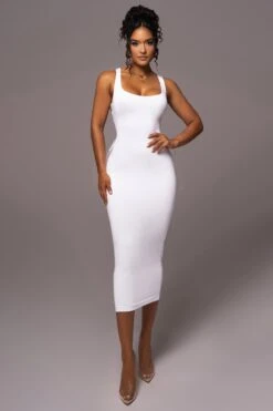 Ivory Late Nights Midi Dress -Jluxlabel Dress Shop PRODUCT JUL112023 NEWARRIVALS 41