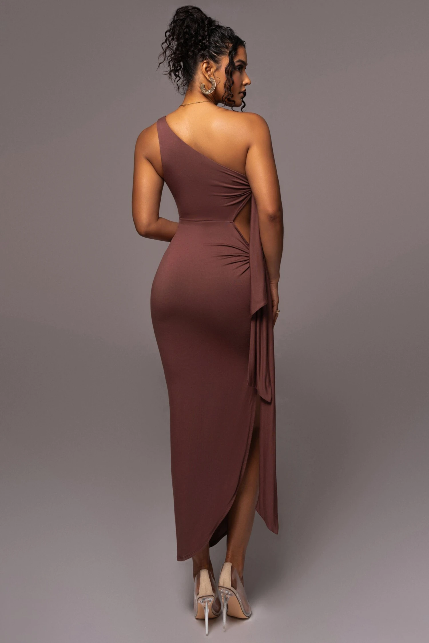 Chocolate Out Of Mind One Shoulder Dress 11 Chocolate Out Of Mind One Shoulder Dress - Image 9