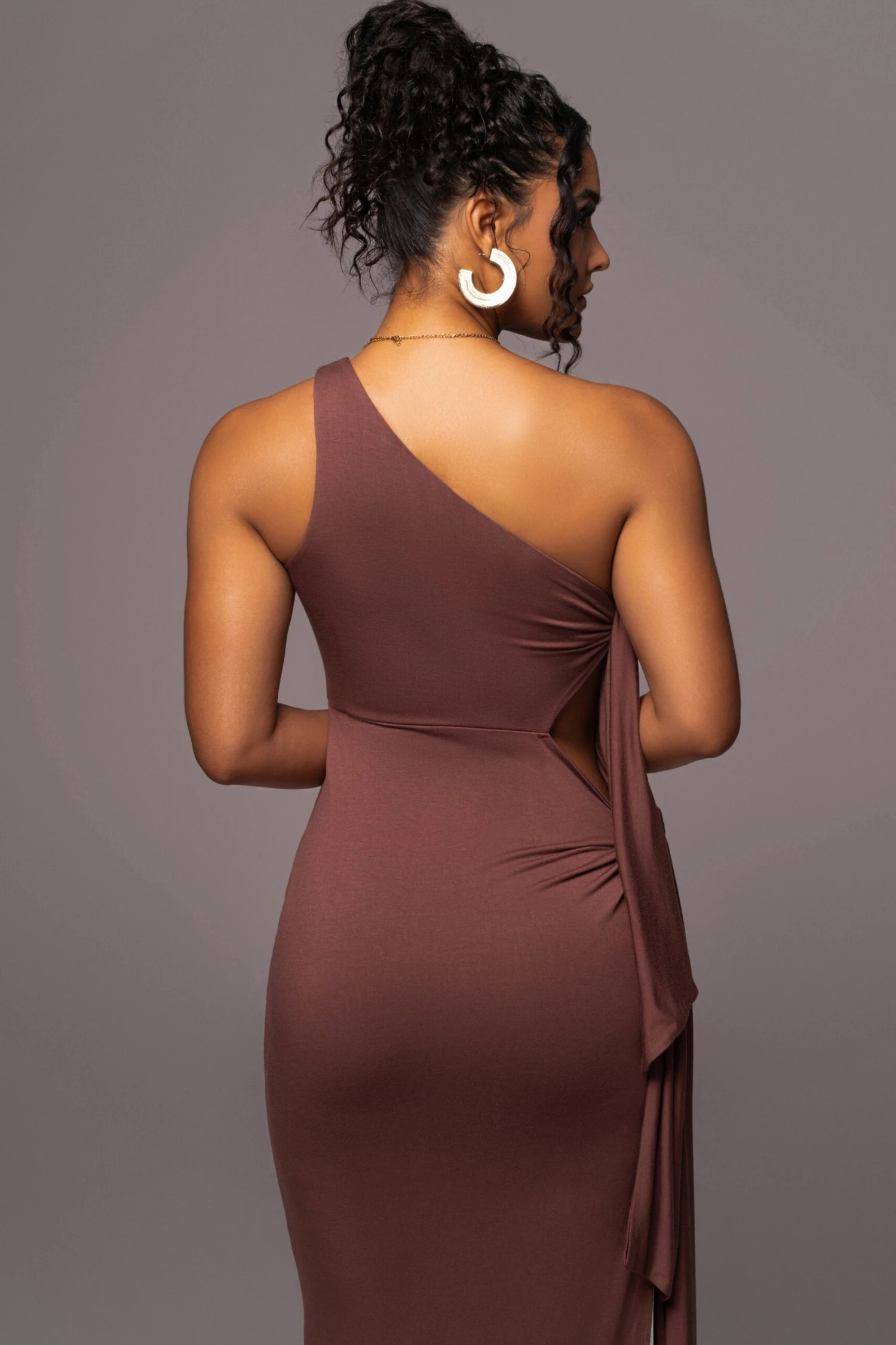 Chocolate Out Of Mind One Shoulder Dress 10 Chocolate Out Of Mind One Shoulder Dress - Image 8