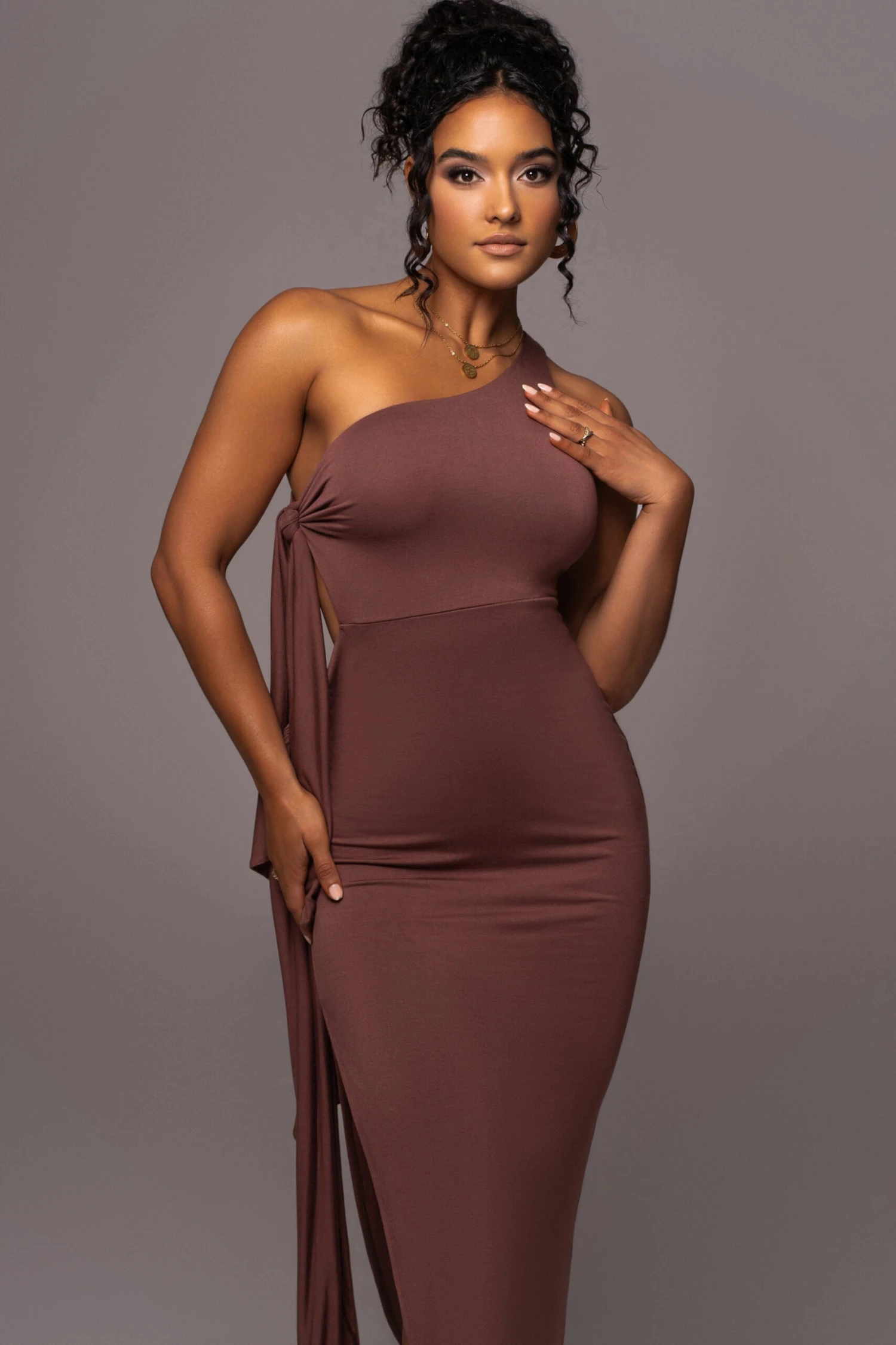 Chocolate Out Of Mind One Shoulder Dress 8 Chocolate Out Of Mind One Shoulder Dress - Image 6