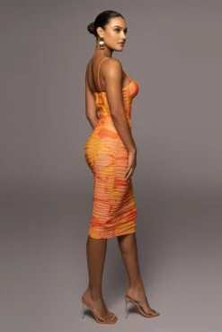 Orange Costa Rica Floral Skirt -Jluxlabel Dress Shop PRODUCT JUL132022 52