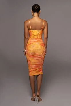 Orange Costa Rica Floral Skirt -Jluxlabel Dress Shop PRODUCT JUL132022 53