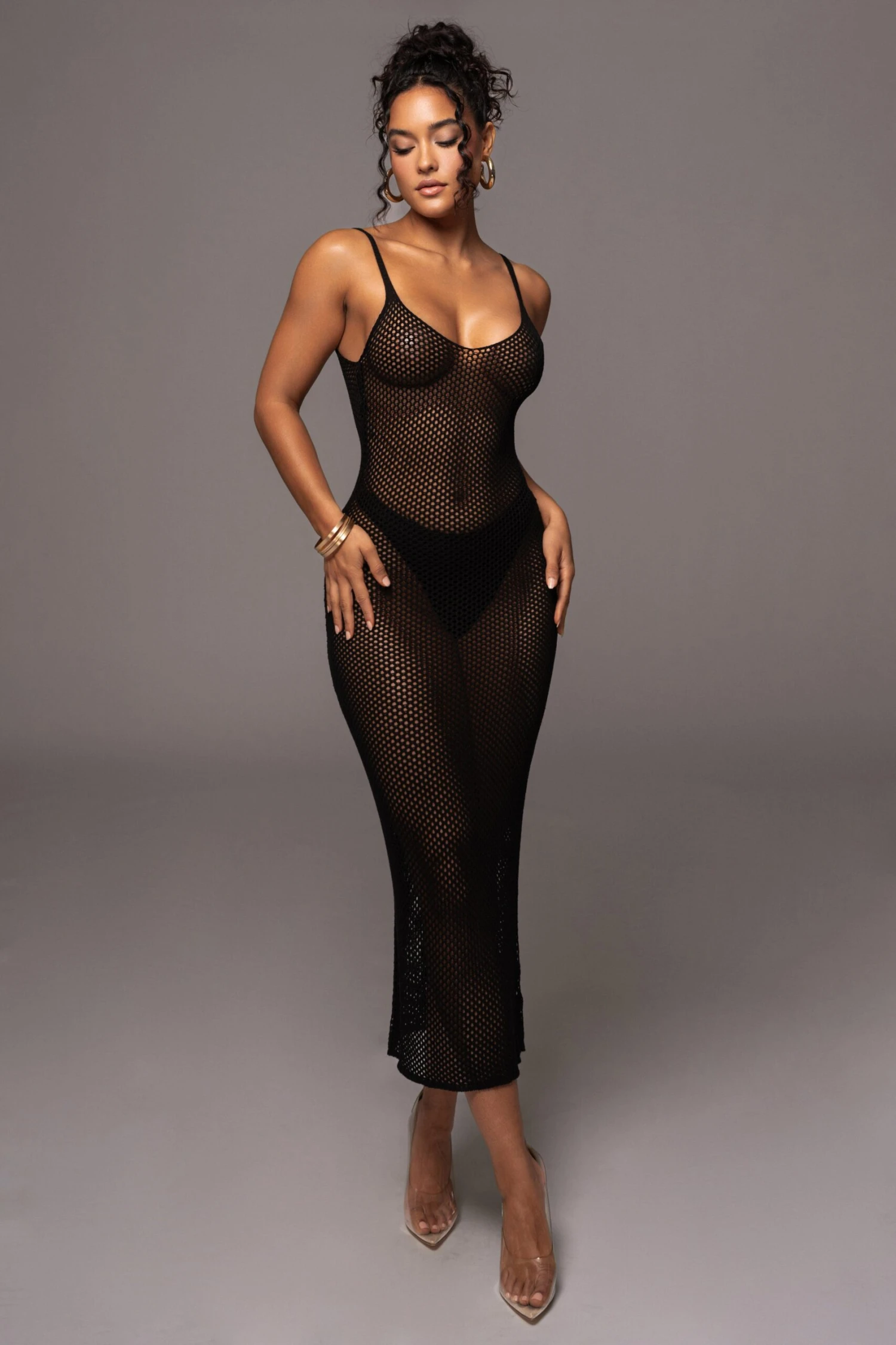 Black Almost Paradise Netted Maxi Dress 3 Black Almost Paradise Netted Maxi Dress