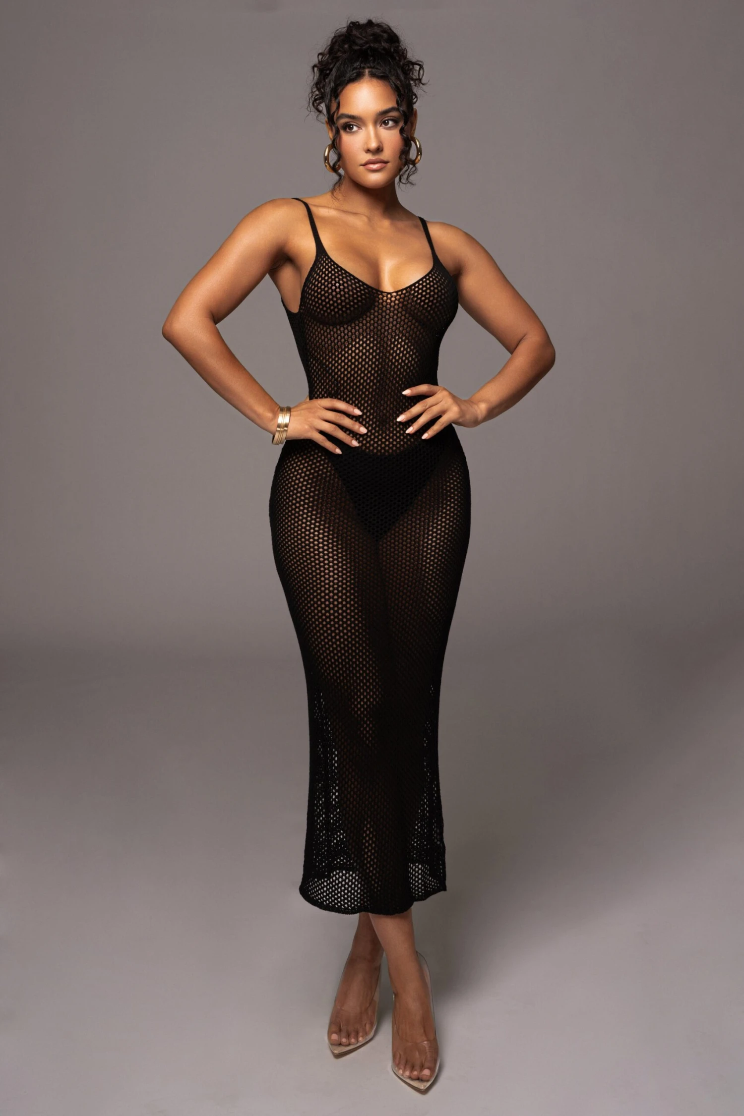 Black Almost Paradise Netted Maxi Dress 8 Black Almost Paradise Netted Maxi Dress - Image 6