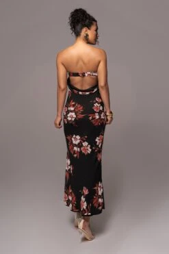 Red Floral Break Free Strapless Maxi Dress -Jluxlabel Dress Shop PRODUCT JUL132023 CHIFFON 134