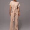 Tan Chase The Sun Two-Piece Set -Jluxlabel Dress Shop PRODUCT JUL132023 CHIFFON 140