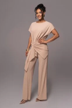 Tan Chase The Sun Two-Piece Set -Jluxlabel Dress Shop PRODUCT JUL132023 CHIFFON 142